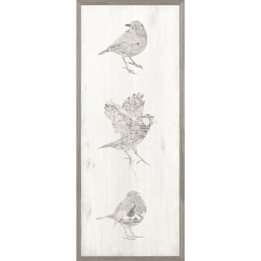 Vintage Map - Bird Panel I