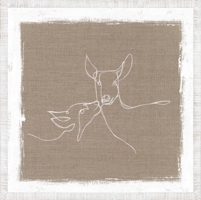Cottage – One Line Doe and Fawn