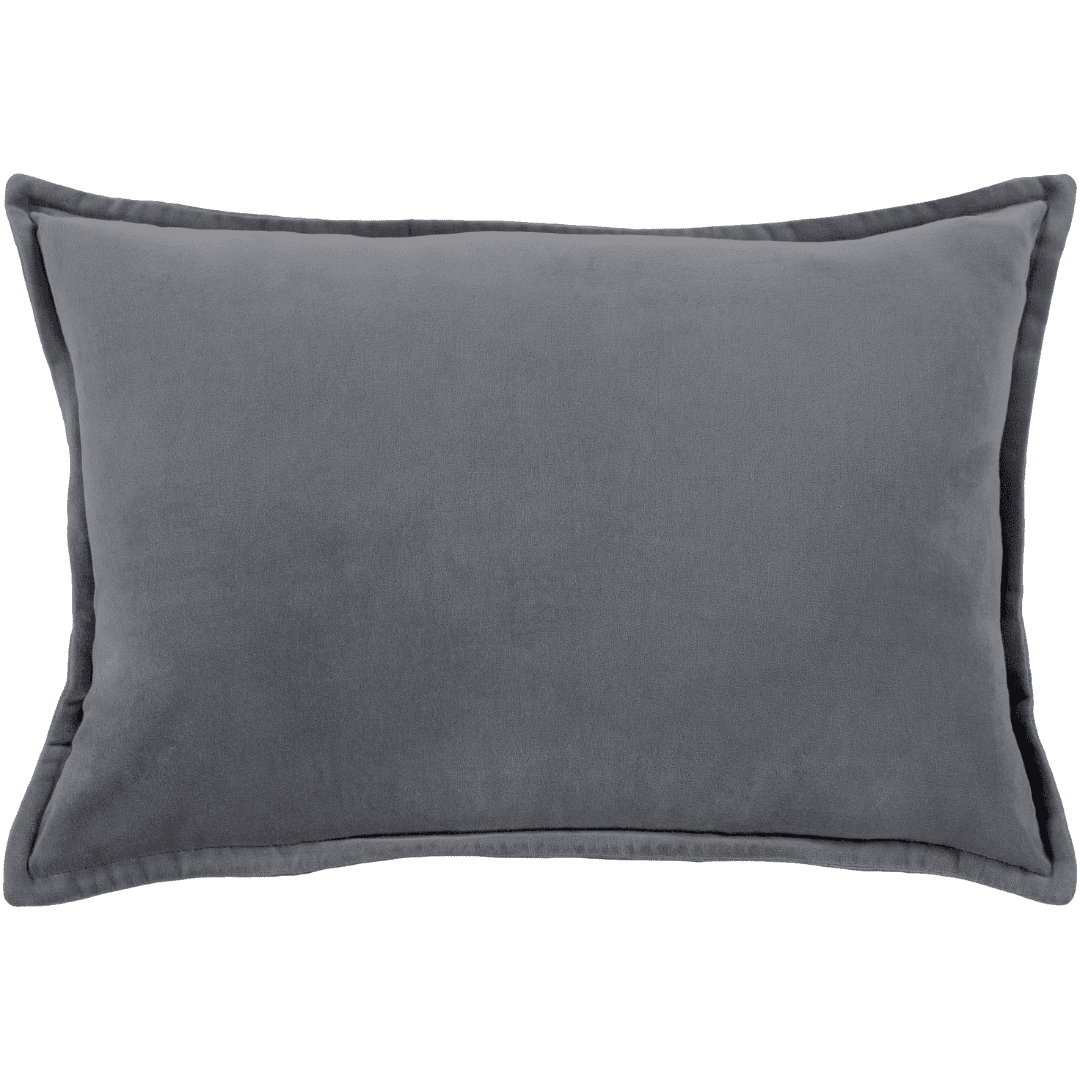 Cotton Velvet Solid w Flange Accent Pillow
