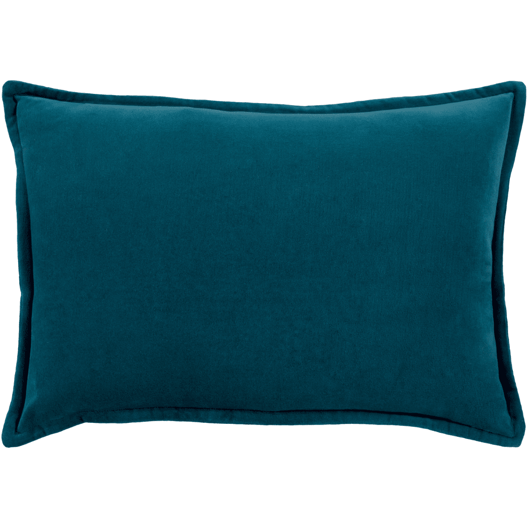 Cotton Velvet Solid w Flange Accent Pillow