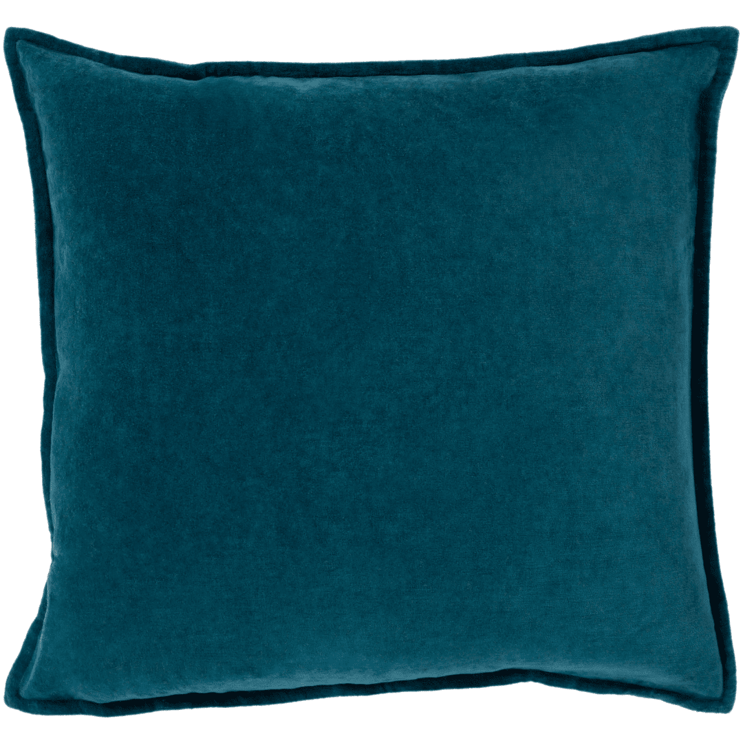 Cotton Velvet Solid w Flange Accent Pillow