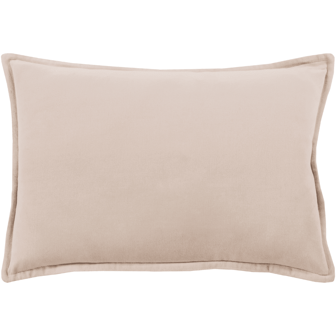 Cotton Velvet Solid w Flange Accent Pillow