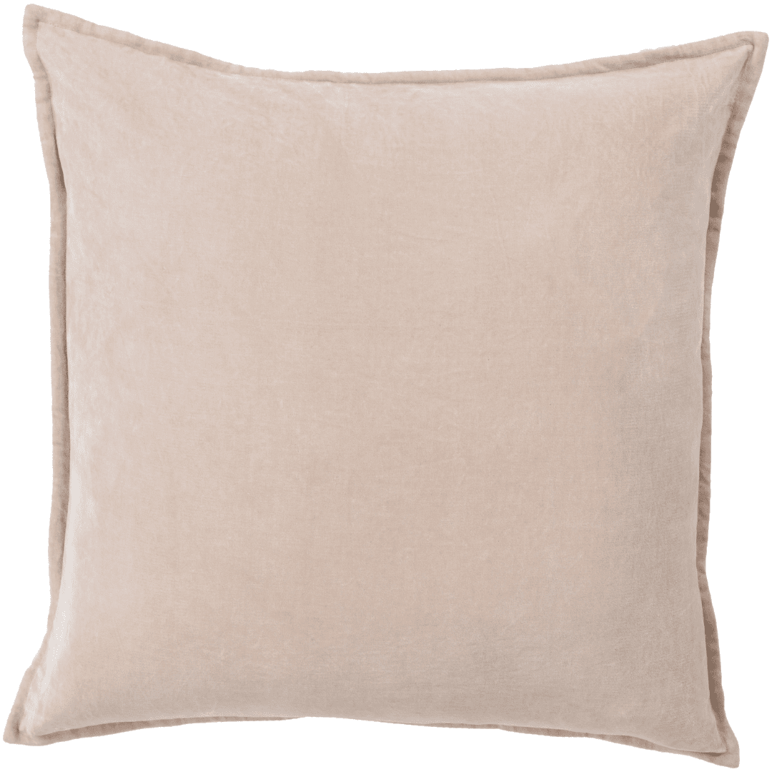 Cotton Velvet Solid w Flange Accent Pillow