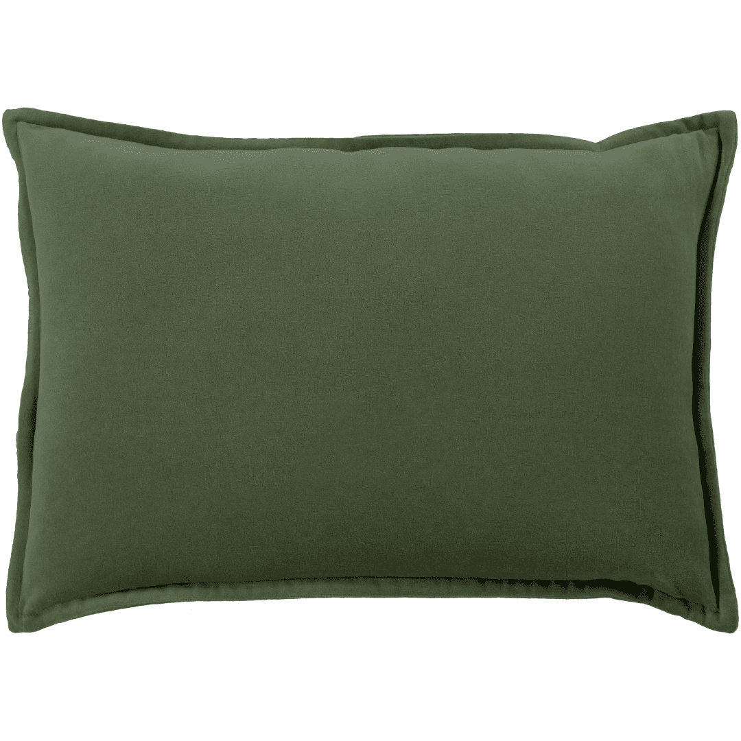 Cotton Velvet Solid w Flange Accent Pillow