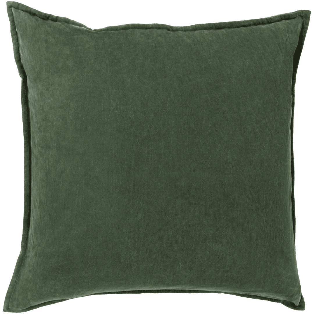Cotton Velvet Solid w Flange Accent Pillow