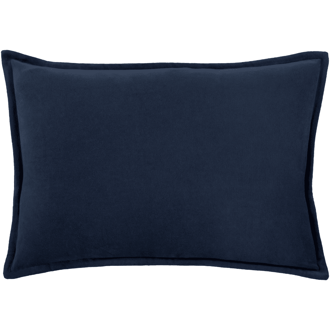 Cotton Velvet Solid w Flange Accent Pillow
