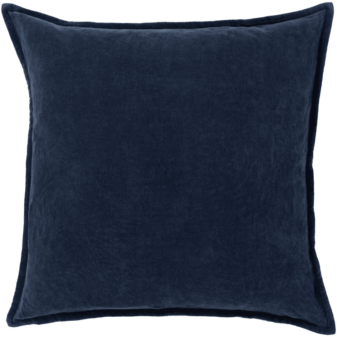 Cotton Velvet Solid w Flange Accent Pillow
