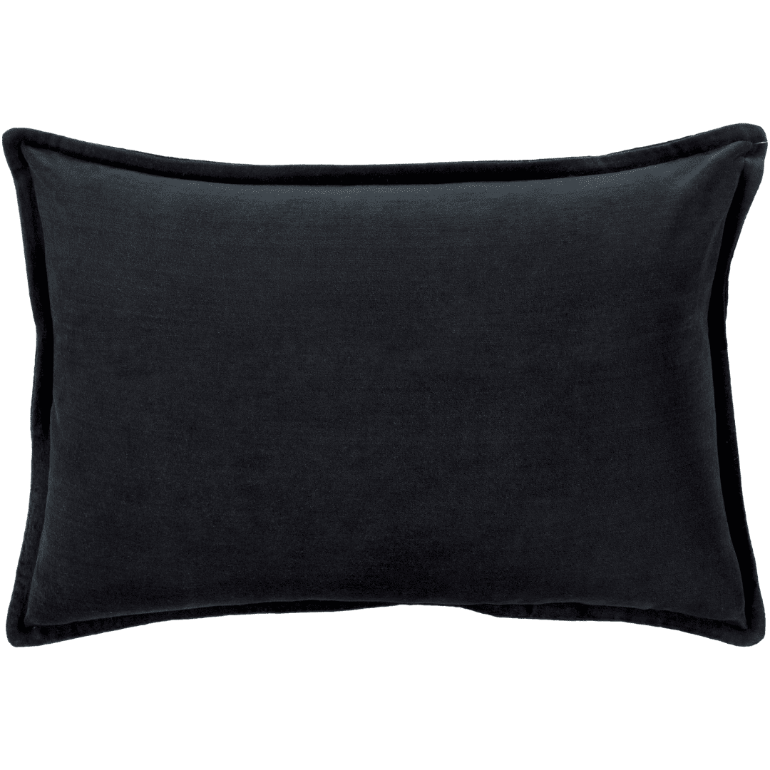 Cotton Velvet Solid w Flange Accent Pillow