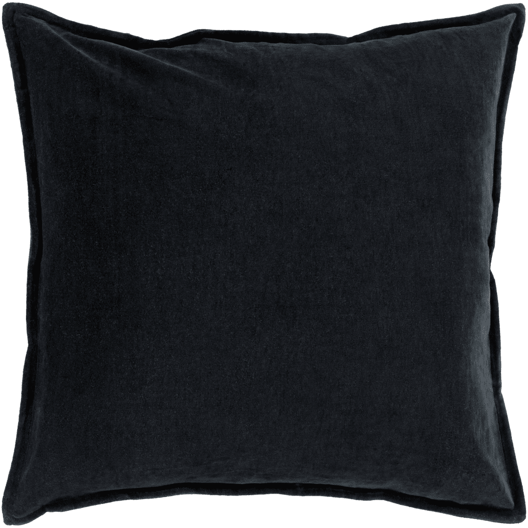 Cotton Velvet Solid w Flange Accent Pillow