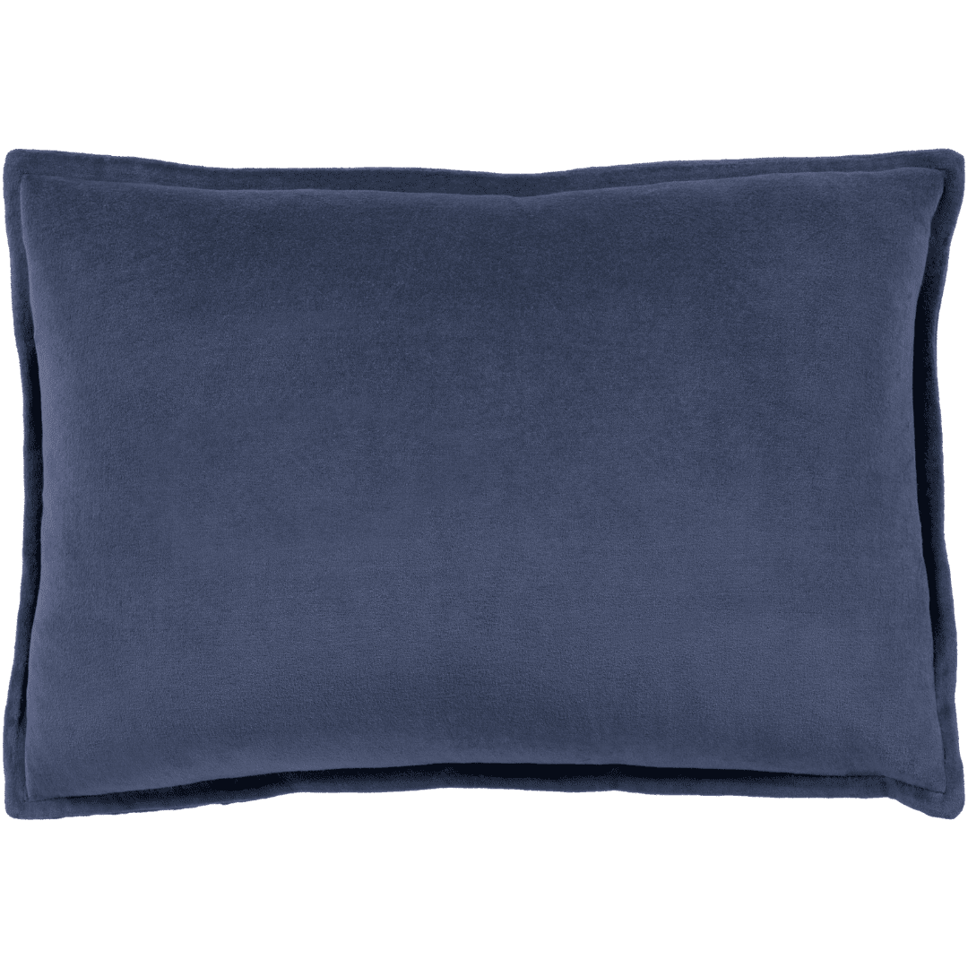 Cotton Velvet Solid w Flange Accent Pillow