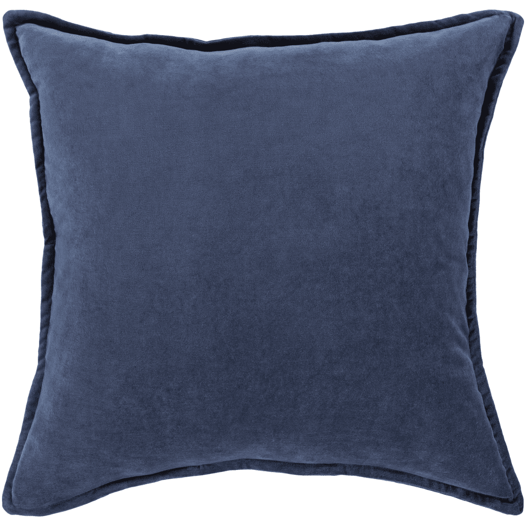 Cotton Velvet Solid w Flange Accent Pillow