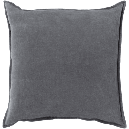 Cotton Velvet Solid w Flange Accent Pillow